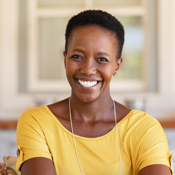 woman smiling