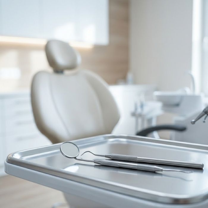 dentist chair and tool